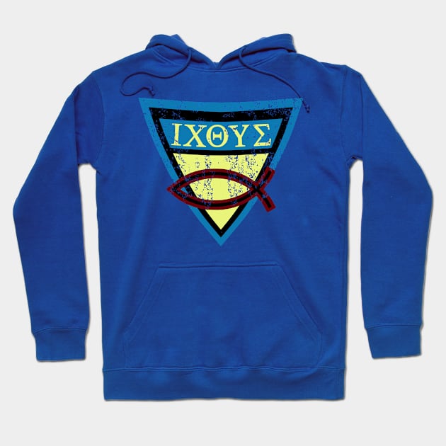 Ichthys Shield Version 1 Hoodie by J. Rufus T-Shirtery